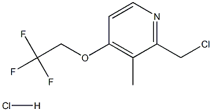 2-chlorommethyl-3-methyl-4(2,2,2-trifluoroethoxy)pyridine HCL Struktur