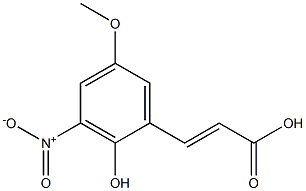 (E)-3-(2-hydroxy-5-methoxy-3-nitrophenyl)acrylic acid Struktur