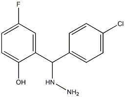 1-((4-chlorophenyl)(5-fluoro-2-hydroxyphenyl)methyl)hydrazine Struktur