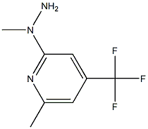 1-(4-(trifluoromethyl)-6-methylpyridin-2-yl)-1-methylhydrazine Struktur