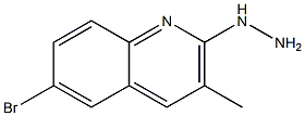 1-(6-bromo-3-methylquinolin-2-yl)hydrazine Struktur