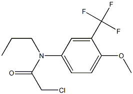 2-chloro-N-(3-(trifluoromethyl)-4-methoxyphenyl)-N-propylacetamide Struktur