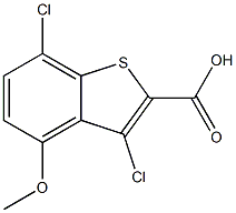 3,7-dichloro-4-methoxybenzo[b]thiophene-2-carboxylic acid Struktur