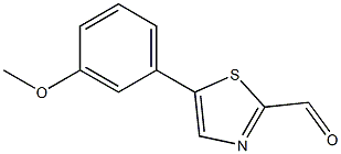 5-(3-methoxyphenyl)thiazole-2-carbaldehyde Struktur