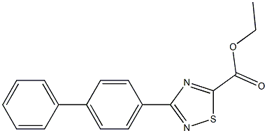 ethyl 3-(biphenyl-4-yl)-1,2,4-thiadiazole-5-carboxylate Struktur