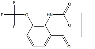 tert-butyl 2-formyl-6-(trifluoromethoxy)phenylcarbamate Struktur