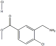 Methyl3-(aminomethyl)-4-chlorobenzoate hydrochloride Struktur