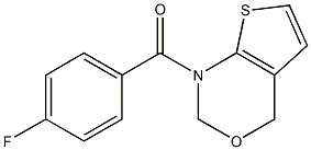 (4-fluorophenyl)(2H-thieno[2,3-d][1,3]oxazin-1(4H)-yl)methanone Struktur