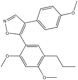 5-(2,4-dimethoxy-5-propylphenyl)-4-(4-methoxyphenyl)isoxazole Struktur