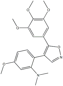 5-methoxy-N,N-dimethyl-2-(5-(3,4,5-trimethoxyphenyl)isoxazol-4-yl)benzenamine Struktur