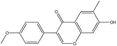 7-hydroxy-3-(4-methoxyphenyl)-6-methyl-4H-chromen-4-one Struktur