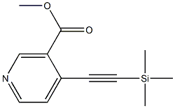 methyl 4-(2-(trimethylsilyl)ethynyl)nicotinate Struktur