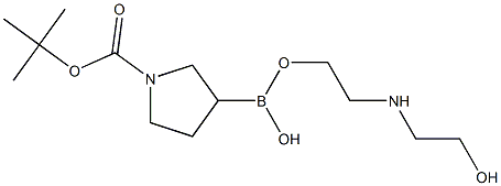 1-Boc-pyrrolidine-3-boronic acid diethanolamine ester Struktur