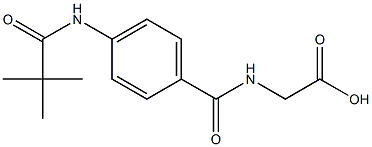 ({4-[(2,2-dimethylpropanoyl)amino]benzoyl}amino)acetic acid Struktur