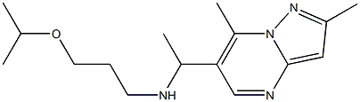 (1-{2,7-dimethylpyrazolo[1,5-a]pyrimidin-6-yl}ethyl)[3-(propan-2-yloxy)propyl]amine Struktur