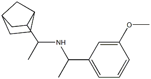 (1-{bicyclo[2.2.1]heptan-2-yl}ethyl)[1-(3-methoxyphenyl)ethyl]amine Struktur