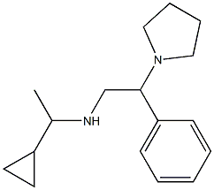 (1-cyclopropylethyl)[2-phenyl-2-(pyrrolidin-1-yl)ethyl]amine Struktur