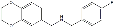 (2,3-dihydro-1,4-benzodioxin-6-ylmethyl)[(4-fluorophenyl)methyl]amine Struktur