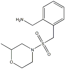 (2-{[(2-methylmorpholine-4-)sulfonyl]methyl}phenyl)methanamine Struktur