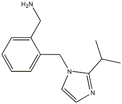 (2-{[2-(propan-2-yl)-1H-imidazol-1-yl]methyl}phenyl)methanamine Struktur