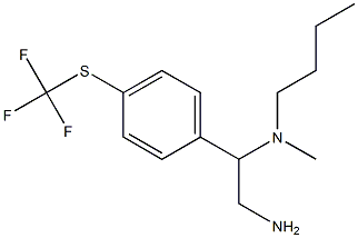 (2-amino-1-{4-[(trifluoromethyl)sulfanyl]phenyl}ethyl)(butyl)methylamine Struktur