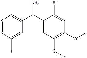 (2-bromo-4,5-dimethoxyphenyl)(3-iodophenyl)methanamine Struktur