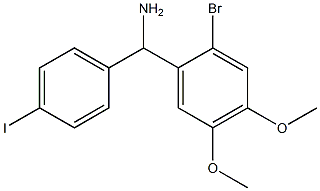 (2-bromo-4,5-dimethoxyphenyl)(4-iodophenyl)methanamine Struktur