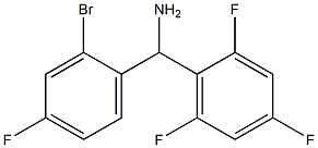 (2-bromo-4-fluorophenyl)(2,4,6-trifluorophenyl)methanamine Struktur