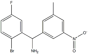 (2-bromo-5-fluorophenyl)(3-methyl-5-nitrophenyl)methanamine Struktur