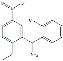 (2-chlorophenyl)(2-ethyl-5-nitrophenyl)methanamine Struktur