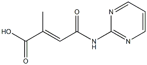 (2E)-2-methyl-4-oxo-4-(pyrimidin-2-ylamino)but-2-enoic acid Struktur