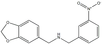 (2H-1,3-benzodioxol-5-ylmethyl)[(3-nitrophenyl)methyl]amine Struktur