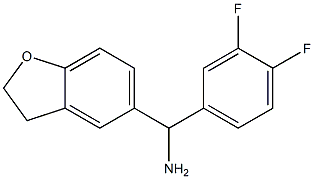 (3,4-difluorophenyl)(2,3-dihydro-1-benzofuran-5-yl)methanamine Struktur