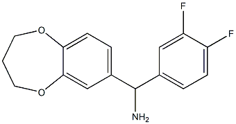 (3,4-difluorophenyl)(3,4-dihydro-2H-1,5-benzodioxepin-7-yl)methanamine Struktur