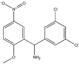 (3,5-dichlorophenyl)(2-methoxy-5-nitrophenyl)methanamine Struktur