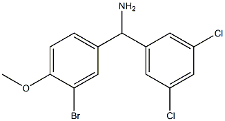 (3-bromo-4-methoxyphenyl)(3,5-dichlorophenyl)methanamine Struktur