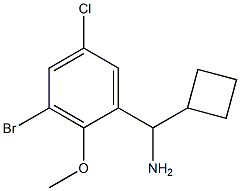 (3-bromo-5-chloro-2-methoxyphenyl)(cyclobutyl)methanamine Struktur