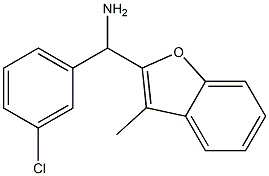 (3-chlorophenyl)(3-methyl-1-benzofuran-2-yl)methanamine Struktur