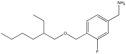 (4-{[(2-ethylhexyl)oxy]methyl}-3-fluorophenyl)methanamine Struktur