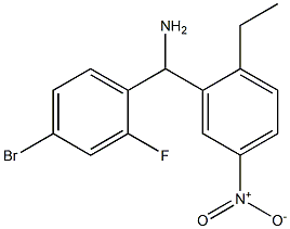 (4-bromo-2-fluorophenyl)(2-ethyl-5-nitrophenyl)methanamine Struktur