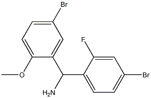 (4-bromo-2-fluorophenyl)(5-bromo-2-methoxyphenyl)methanamine Struktur