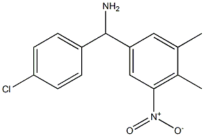 (4-chlorophenyl)(3,4-dimethyl-5-nitrophenyl)methanamine Struktur