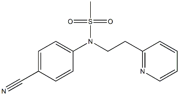 (4-cyanophenyl)-N-[2-(pyridin-2-yl)ethyl]methanesulfonamide Struktur