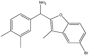 (5-bromo-3-methyl-1-benzofuran-2-yl)(3,4-dimethylphenyl)methanamine Struktur