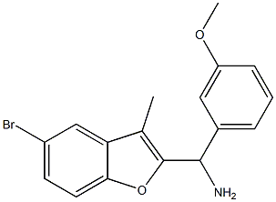 (5-bromo-3-methyl-1-benzofuran-2-yl)(3-methoxyphenyl)methanamine Struktur