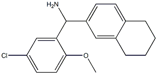 (5-chloro-2-methoxyphenyl)(5,6,7,8-tetrahydronaphthalen-2-yl)methanamine Struktur