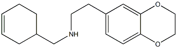 (cyclohex-3-en-1-ylmethyl)[2-(2,3-dihydro-1,4-benzodioxin-6-yl)ethyl]amine Struktur