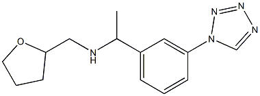 (oxolan-2-ylmethyl)({1-[3-(1H-1,2,3,4-tetrazol-1-yl)phenyl]ethyl})amine Struktur