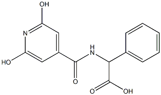 [(2,6-dihydroxyisonicotinoyl)amino](phenyl)acetic acid Struktur