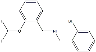 [(2-bromophenyl)methyl]({[2-(difluoromethoxy)phenyl]methyl})amine Struktur